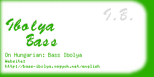 ibolya bass business card